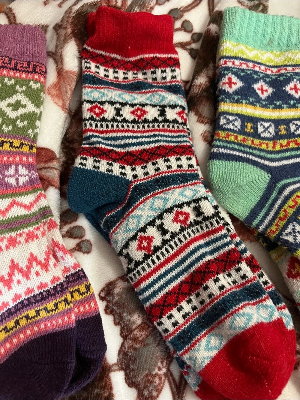 Cozy Multi-Color Patterned Crew Socks - Packable Comfort